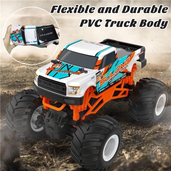 1:16 Scale RC Monster Truck - 2.4GHz All Terrain Car for Kids 4-12, 20 Km/h Off - Picture 4 of 7